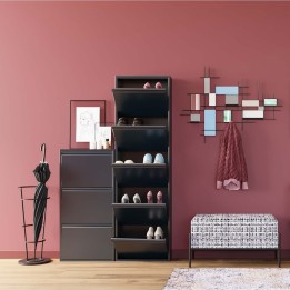 Shoe Container Caruso anthracite 5 drawers Kare Design
