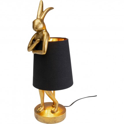 Tafellamp Animal Konijn goud/zwart 50cm Kare Design