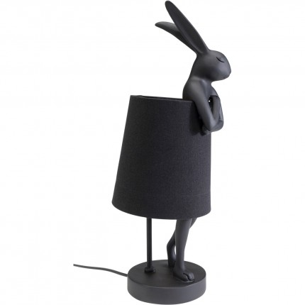Table Lamp Animal Rabbit black 50cm gold Kare Design