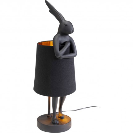 Tafellamp Animal Rabbit zwart 50cm goud Kare Design
