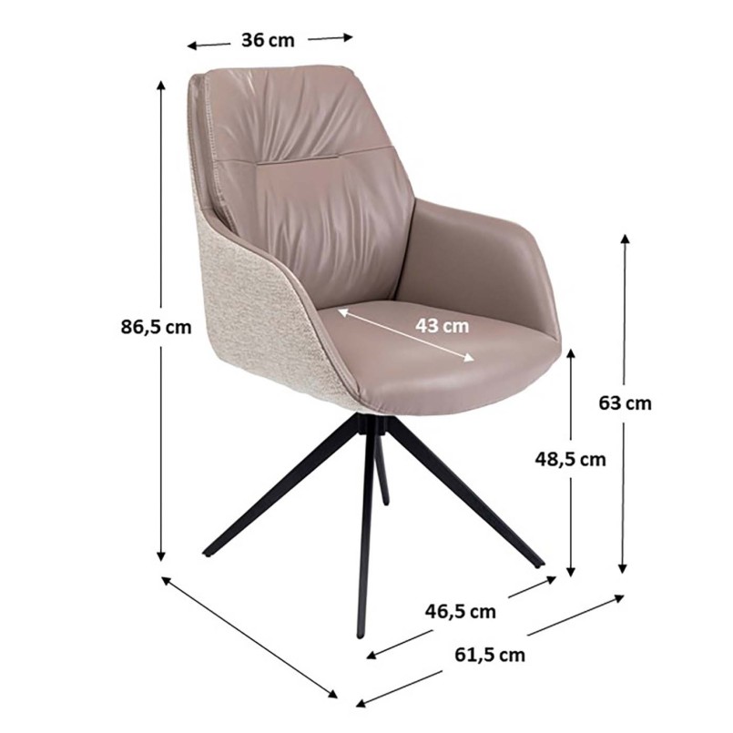 Chaise pivotante contemporaine grise - Amira - Kare Design