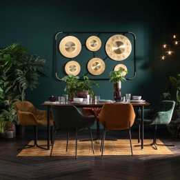 Chair with green contemporary armrests - Avignon - Kare Design