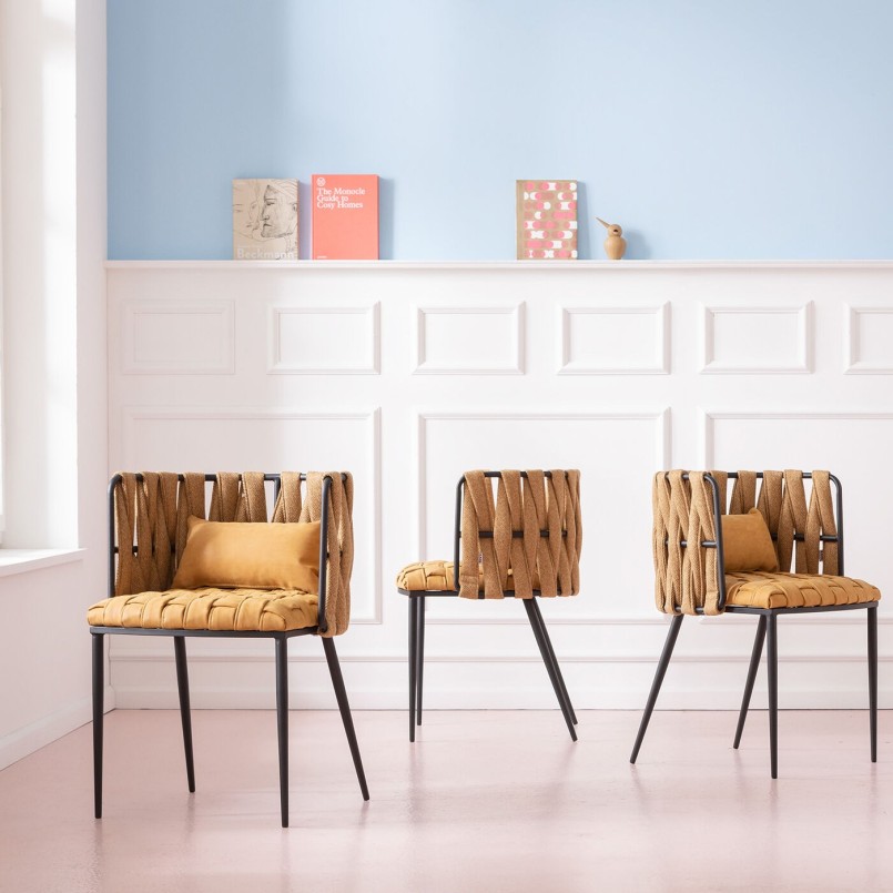 Design gele stoel: comfortabele fauteuil in een eigentijdse stijl - Cheerio-serie