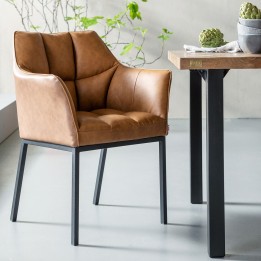 Chaise en cuir marron - Thinktank - Kare Design
