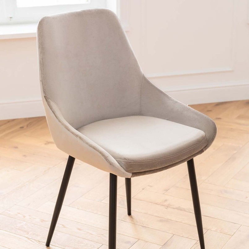 Beige fluwelen stoel - East Side - Kare Design