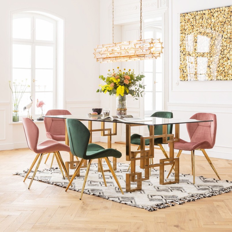 Roze fluwelen retrofauteuil - Viva - Kare Design