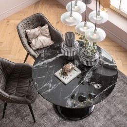 Chaise avec accoudoirs vintage grise - Thelma - Kare Design