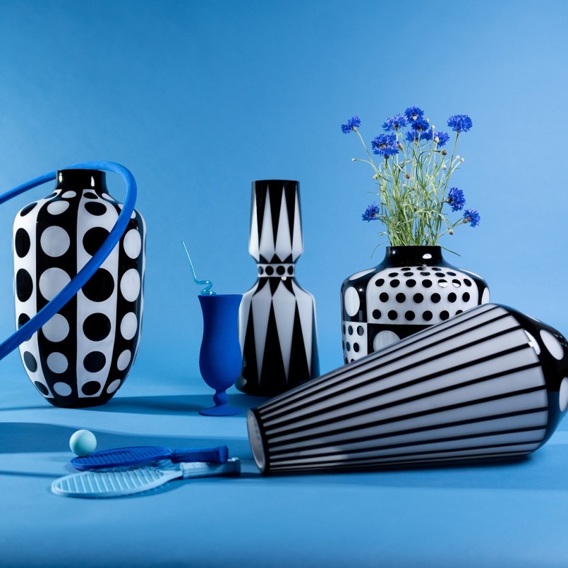 Black and white vase - Brillar - Kare Design