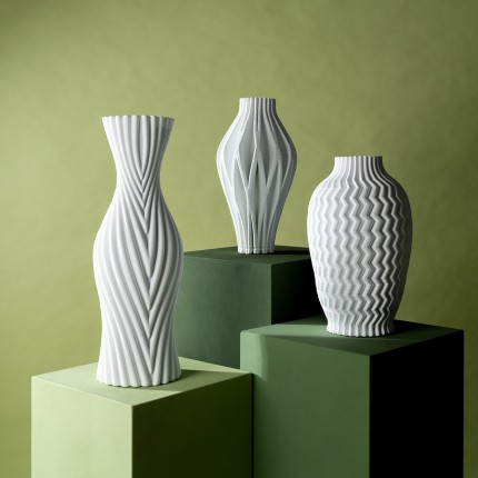 Vase Akira 37cm white Kare Design