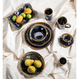 Assiettes en grès bleu - Lio - Kare Design
