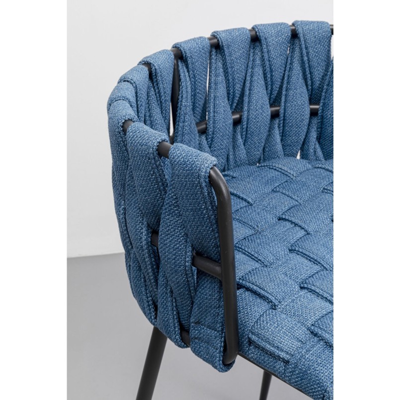 Chaise bar Saluti bleu 77cm