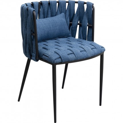 Chair with armrests Saluti blue Kare Design