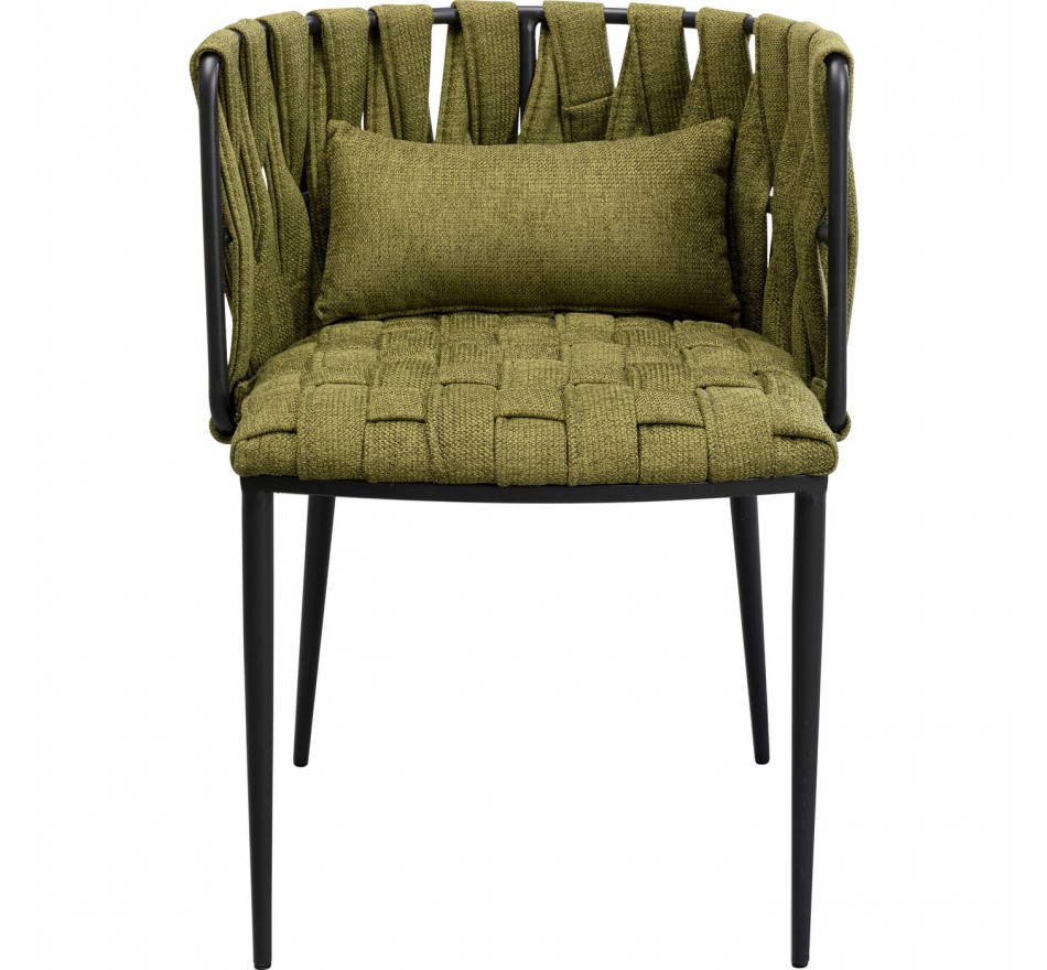 Chair with armrests Saluti green Kare Design