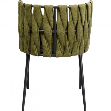 Chair with armrests Saluti green Kare Design
