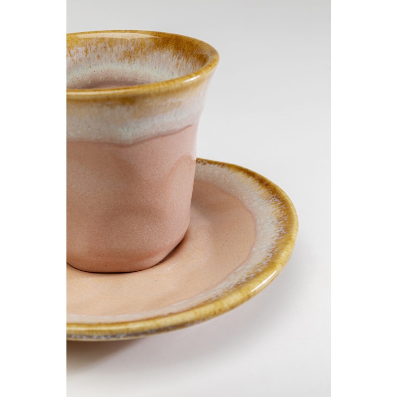 Tasse à espresso Nala rose (2-parts)