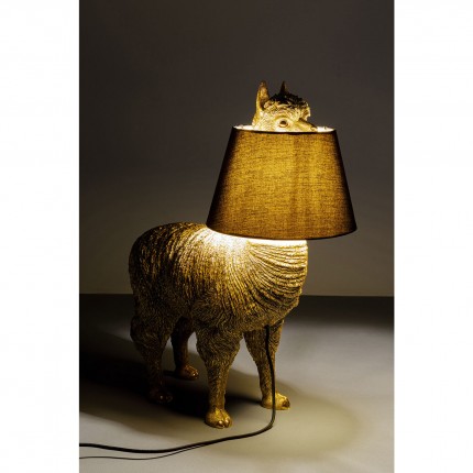 Tafellamp lama goud 59cm Kare Design