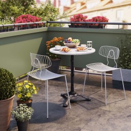 Table en marbre blanc - Bistrot - Kare Design