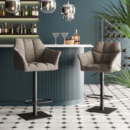 Contemporary grey bar stool - Thinktank Base - Kare Design