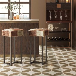 Brown rustic bar stool - Country Life - Kare Design