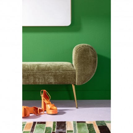 Bench Trono velvet green Kare Design
