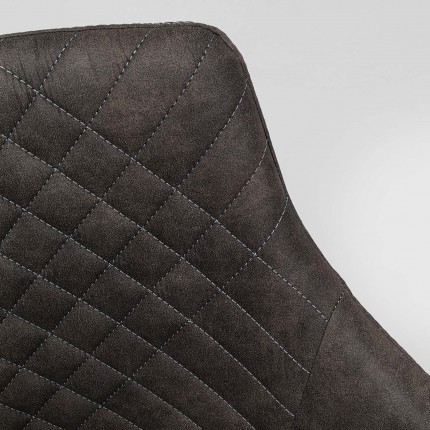 Draaistoel met armleuningen Coco antraciet Kare Design