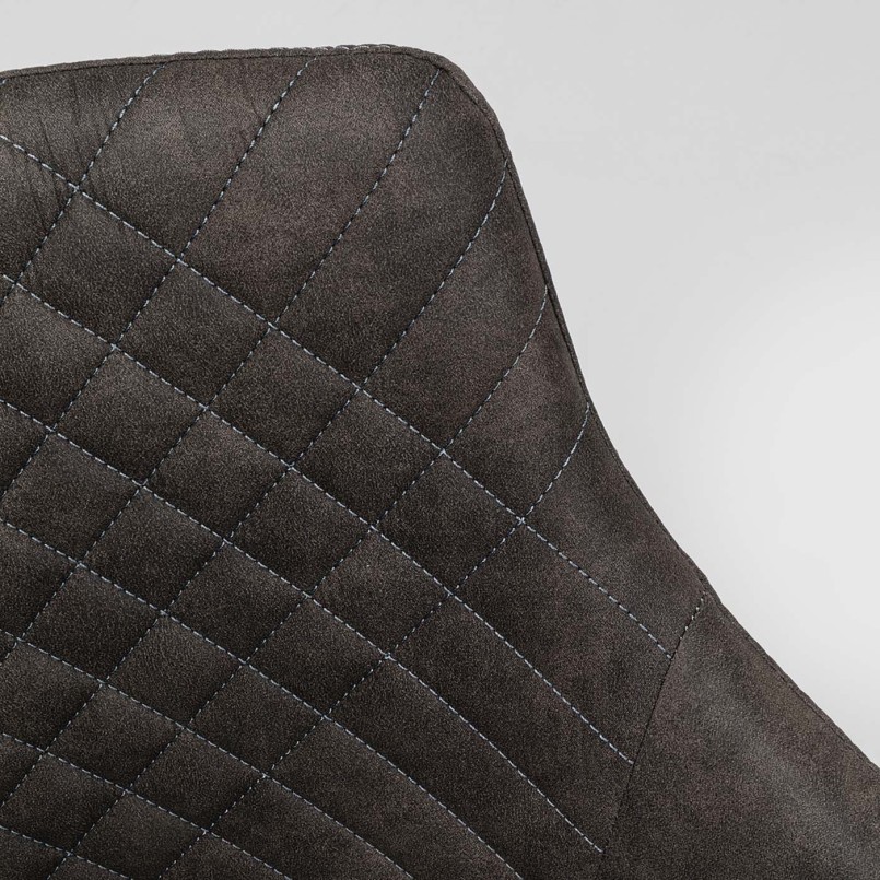 Stoel met antraciet grijze draaibare armen - Coco - Kare Design