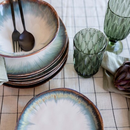 Assiettes creuses Organic 20cm blanches set de 4 Kare Design