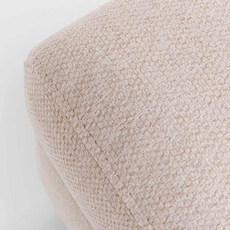 Cream fabric footstool - Gianni - Kare Design