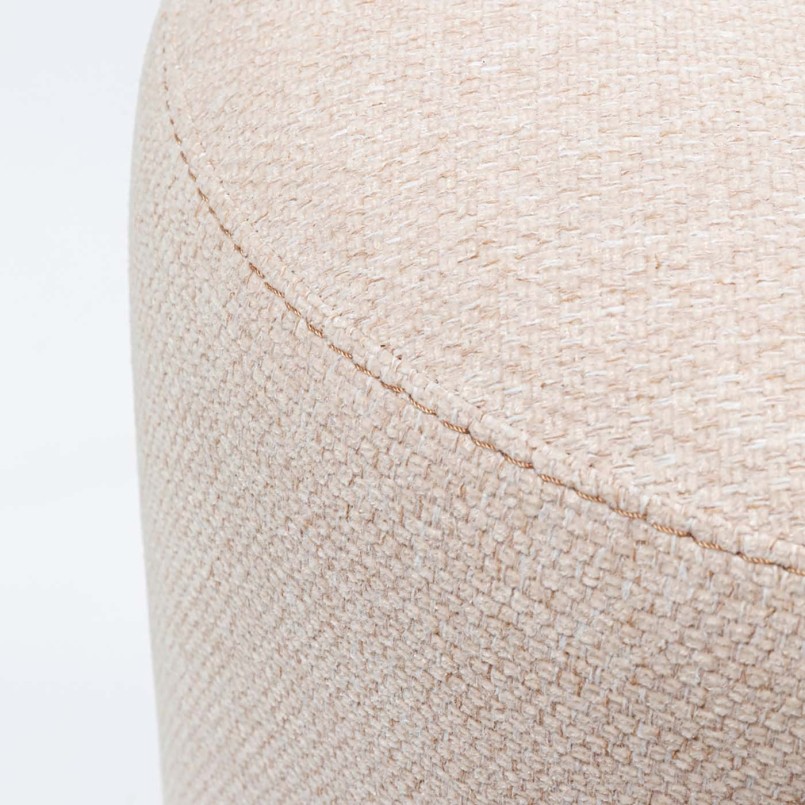 Krukje in crème stof en zwart staal - Kersen - Kare Design