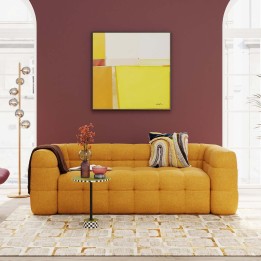 Canapé en tissu jaune - Salamanca - Kare Design
