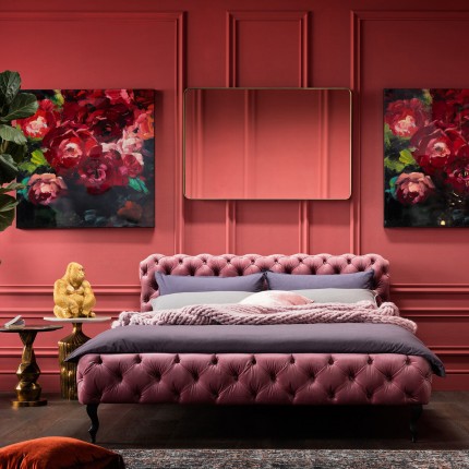 Bed Desire Velvet Roze Kare Design