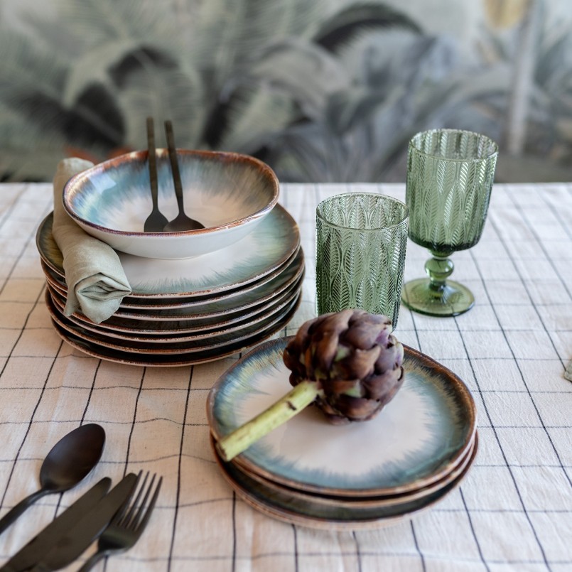 Groene glazen waterglazen - Fogli - Kare Design