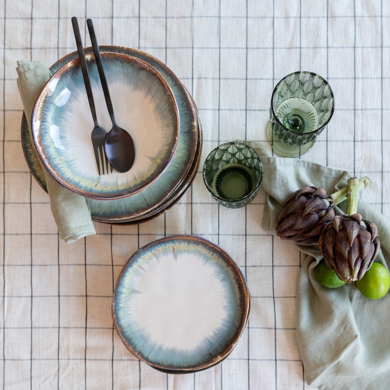 Verres à eau en verre vert - Fogli - Kare Design