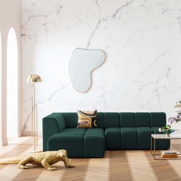 Donkergroene eigentijdse hoekbank - Belami - Kare Design
