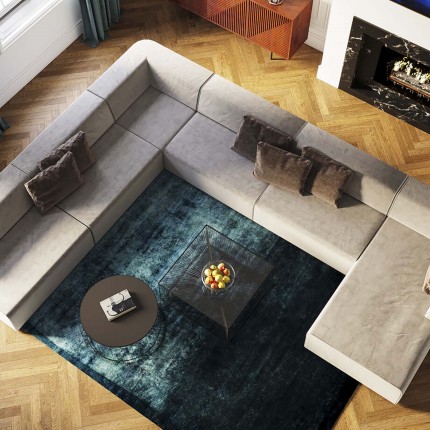 Corner Sofa Infinity Grey XXL 6-Seater Kare Design