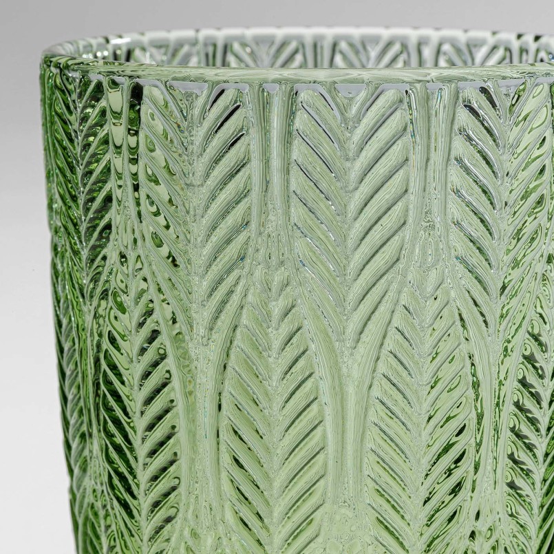 Verres à vin en verre vert - Fogli - Kare Design