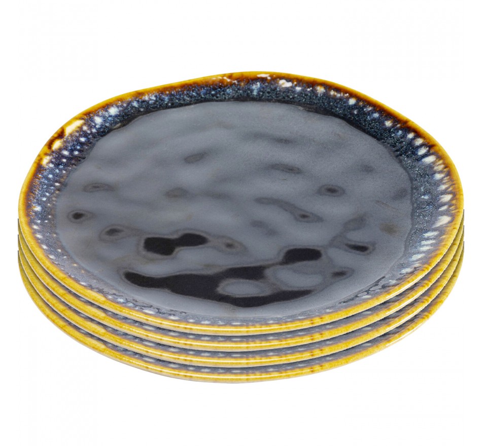 Plate Lio blue Ø26cm (4/set) Kare Design