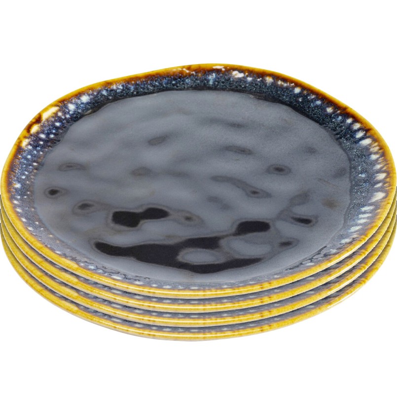 Blauwe steengoed borden - Lio - Kare Design