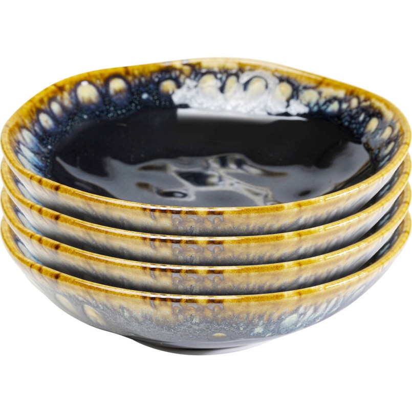 Blauwe steengoed borden - Lio - Kare Design