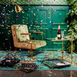 Retro fauteuil groen - tante betty - Kare Design