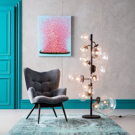 Fauteuil Vicky fluweel grijs Kare Design