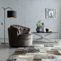 Grijze retro fauteuil - Muziekhal - Kare Design