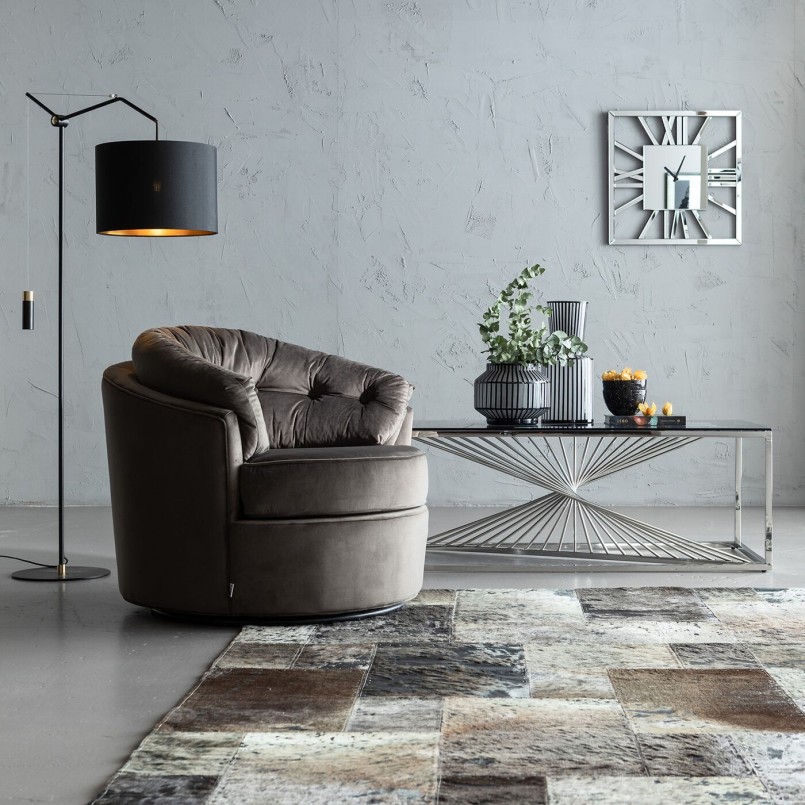 Grijze retro fauteuil - Muziekhal - Kare Design