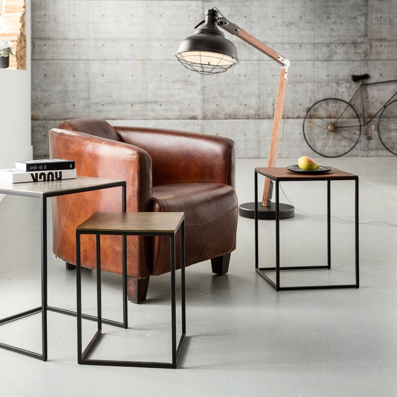 Vintage armchair in brown leather - Cigar Lounge - Kare Design
