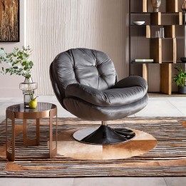 Moderne grijze draaifauteuil - Cosy - Kare Design