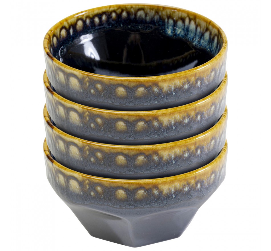 Bols Lio bleus 15cm set de 4 Kare Design