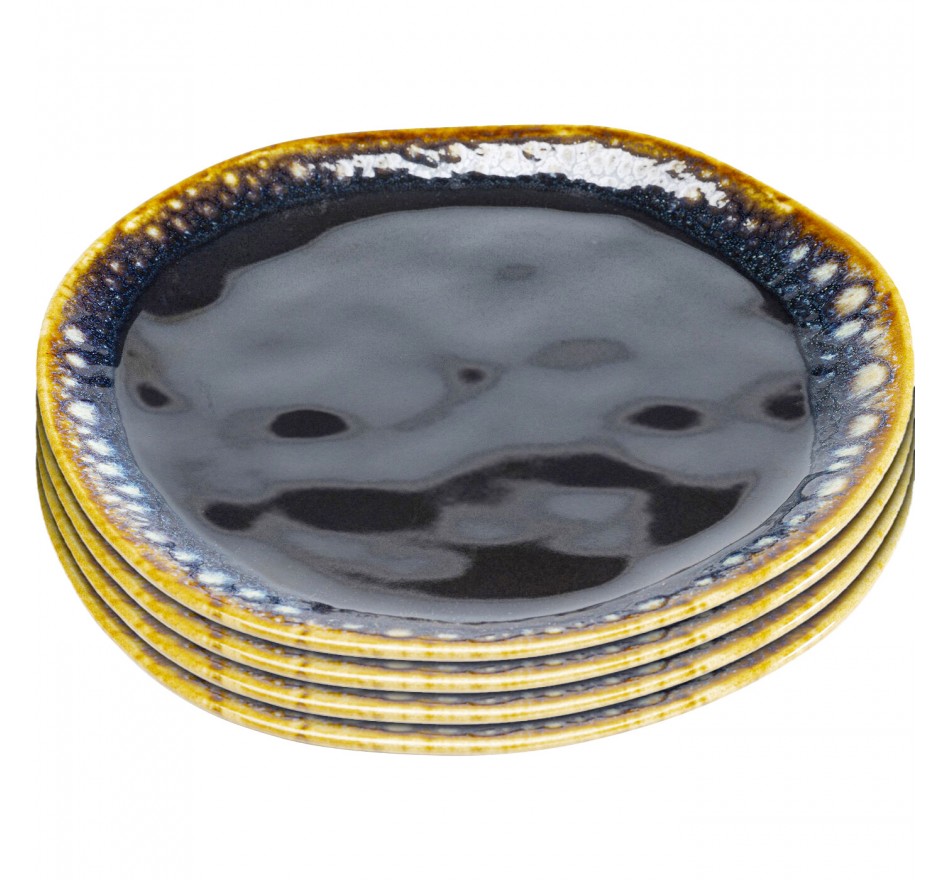 Plate Lio blue Ø20cm (4/set) Kare Design