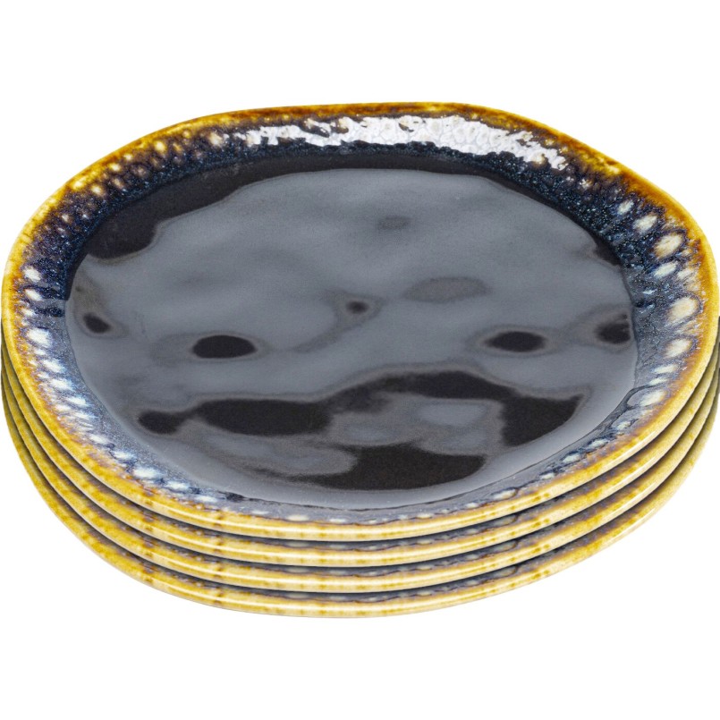 Blue stoneware dinner plates - Lio - Kare Design
