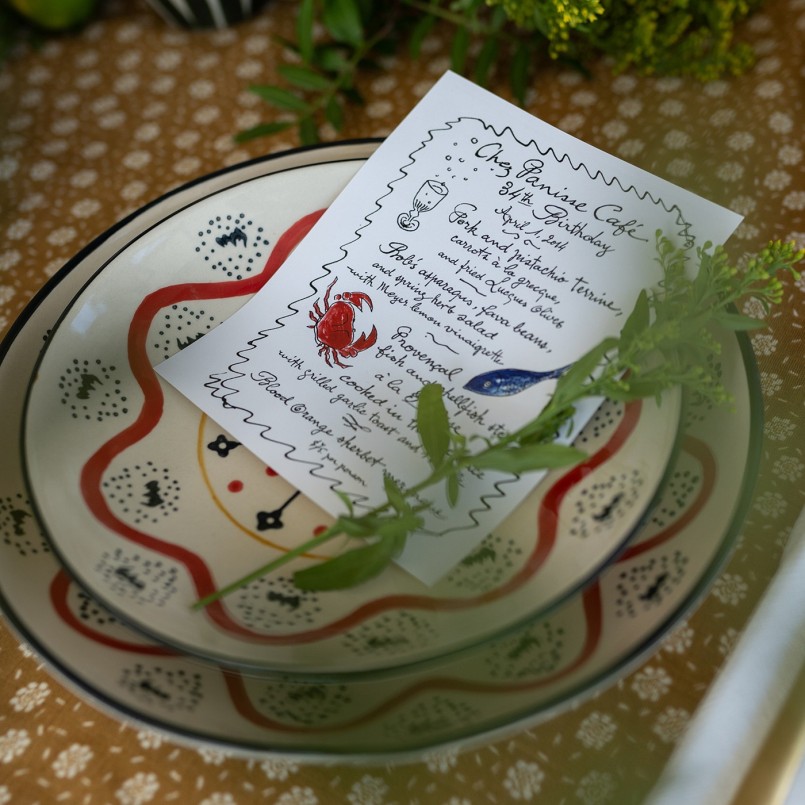 Plate with multicolored patterns - Los Cabos - Kare Design