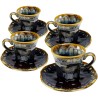 Blue stoneware coffee cups and bowls - Lio - Kare Design